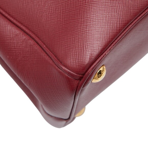 PRADA Red Leather Saffiano Shoulder Bag - Picture 8 of 16